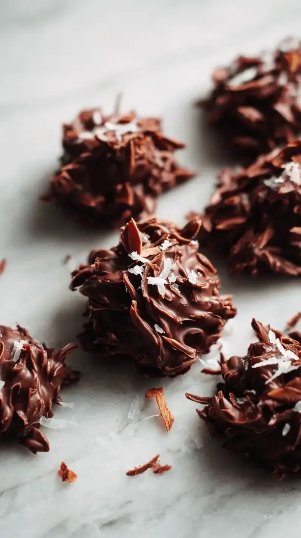 coconut dark chocolate clusters