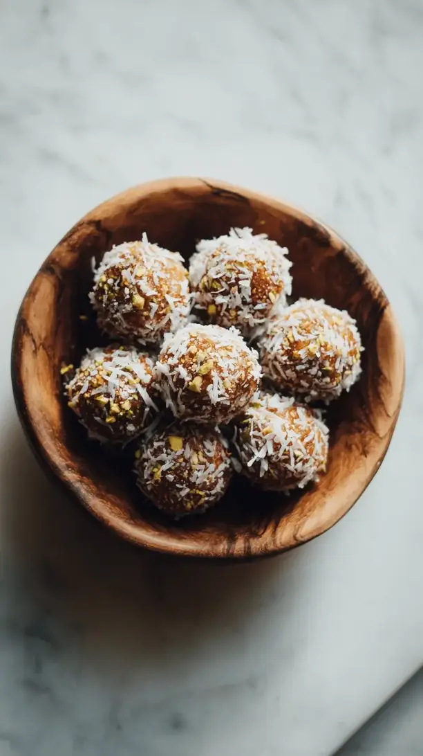 coconut pistachio bliss balls