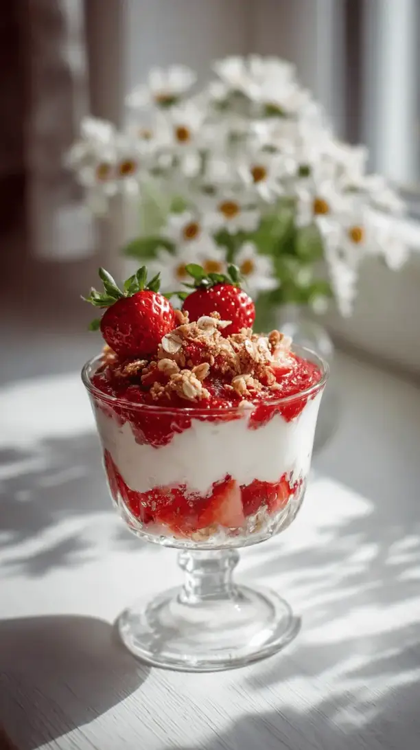 cottage cheese strawberry parfait