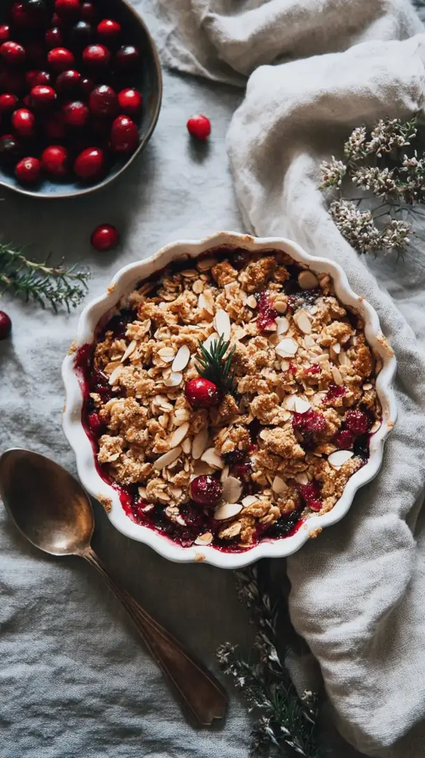 cranberry almond crisp