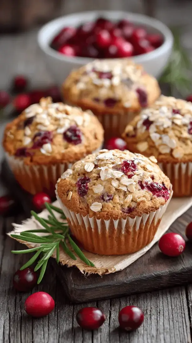 cranberry oat muffins