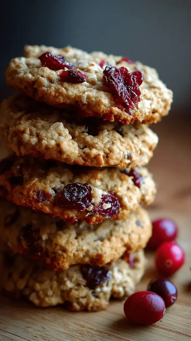 cranberry orange oat cookies