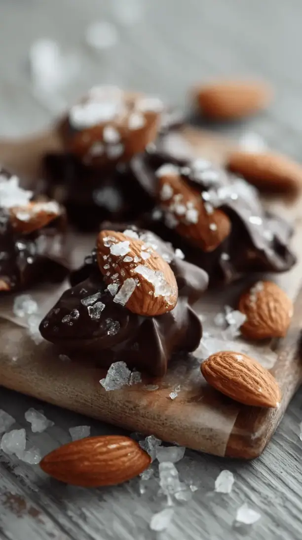 dark chocolate almond clusters
