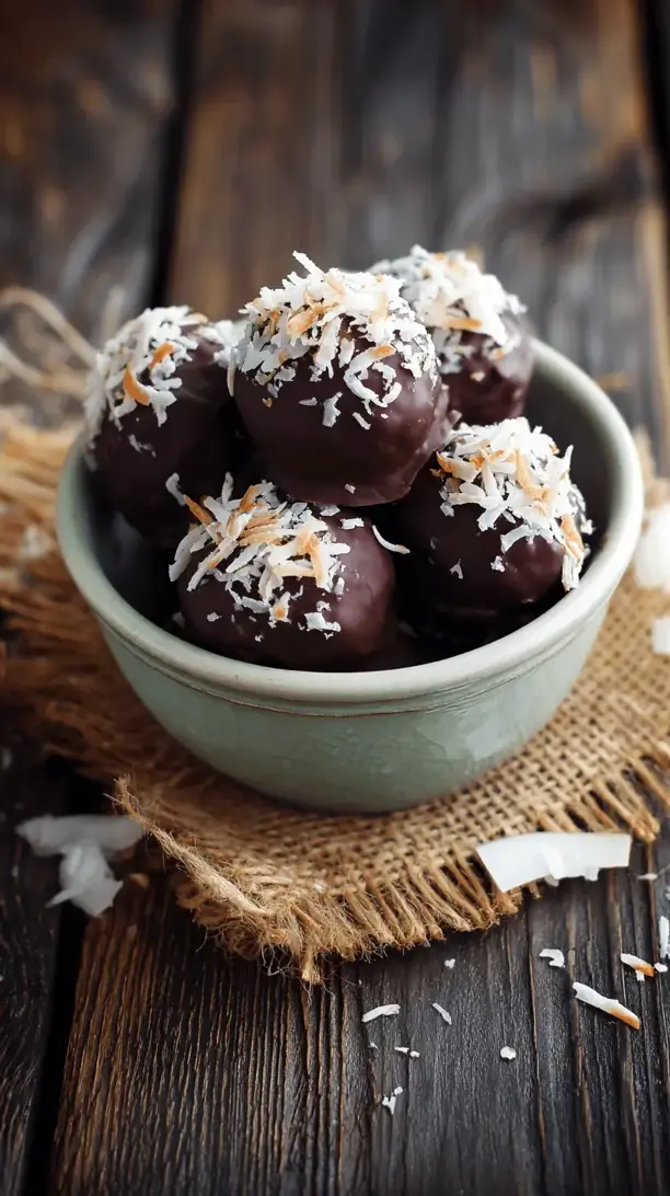 dark chocolate coconut clusters
