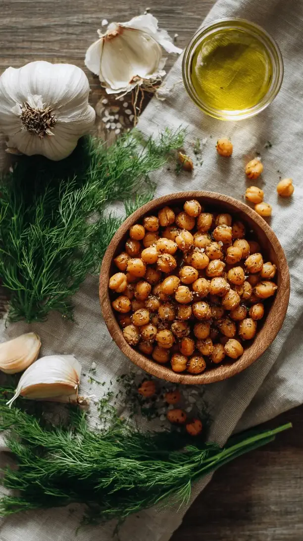 dill roasted chickpeas