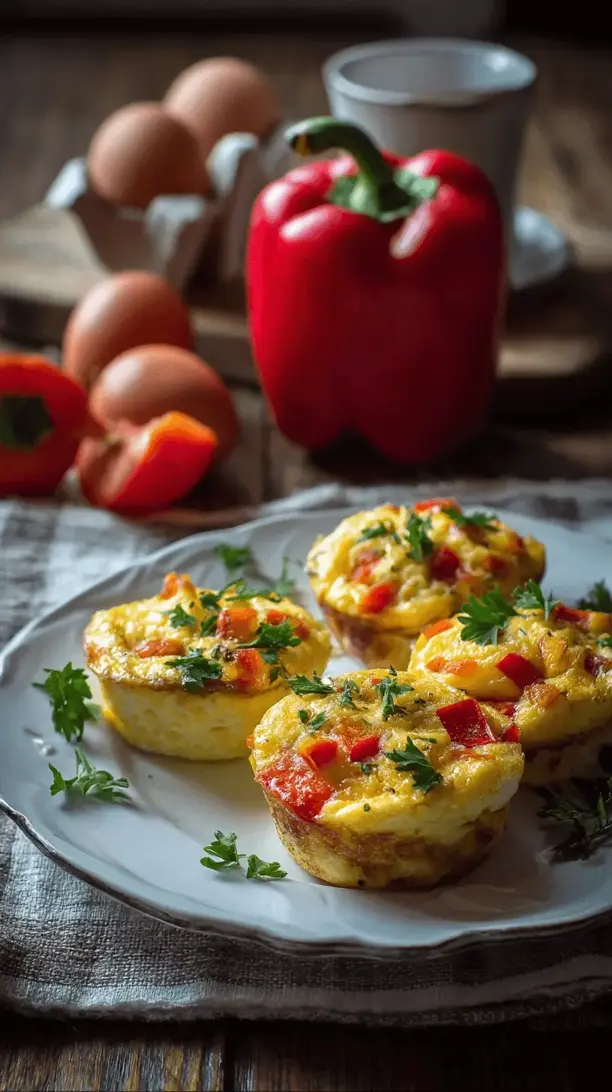 egg muffins with bell peppers