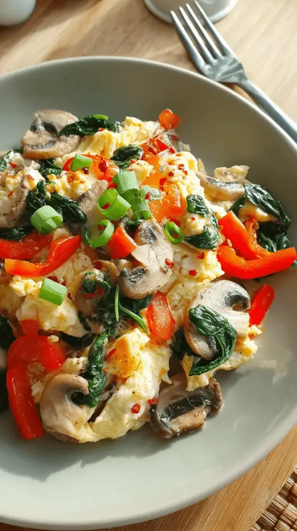 egg white veggie scramble