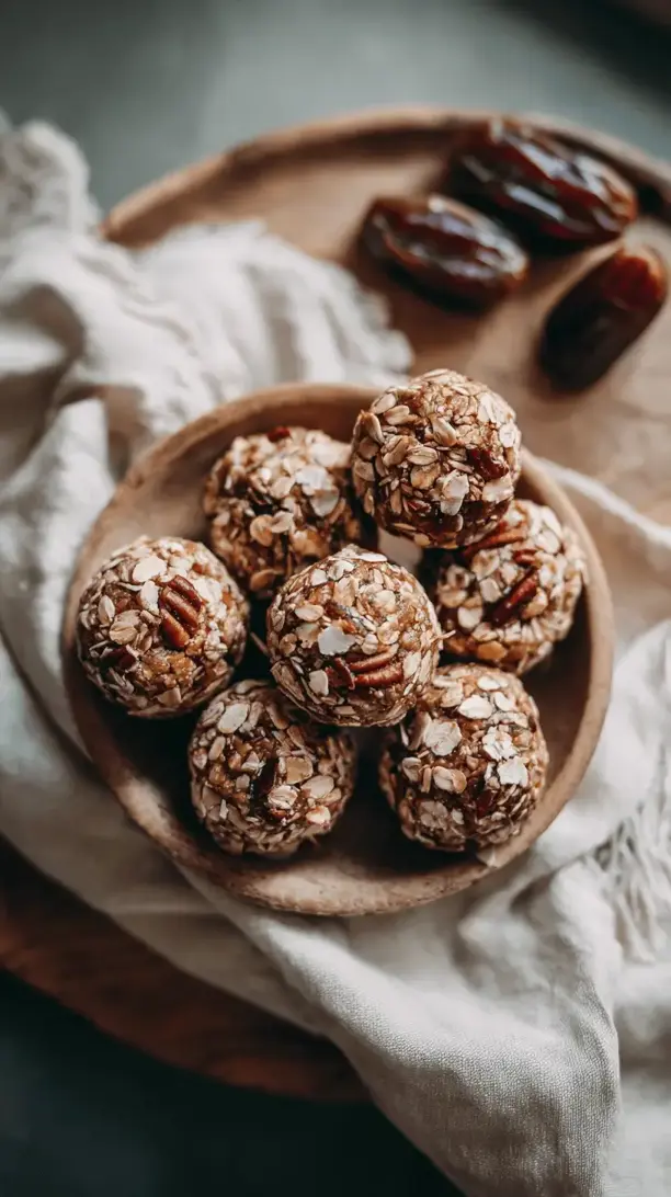 energy bites with oats and dates