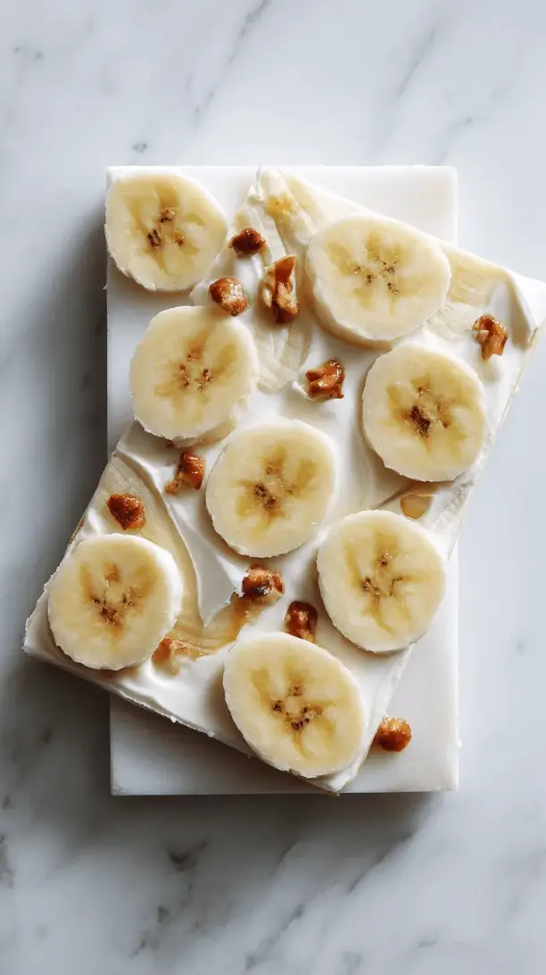 frozen banana yogurt bark