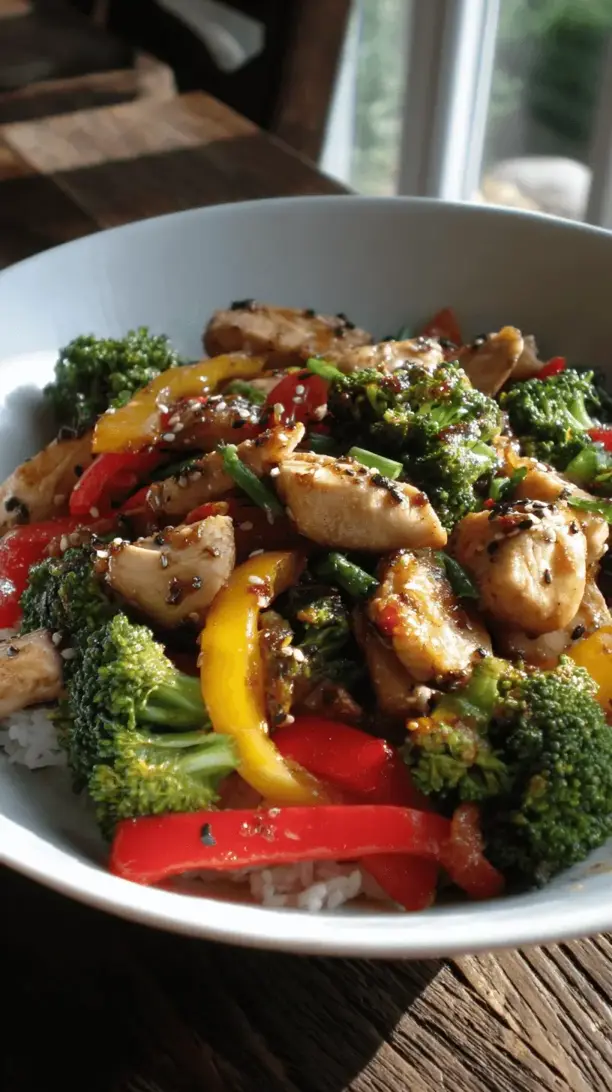 ginger sesame chicken stir fry