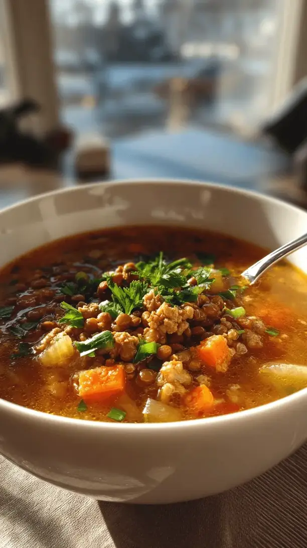 greek turkey and lentil soup