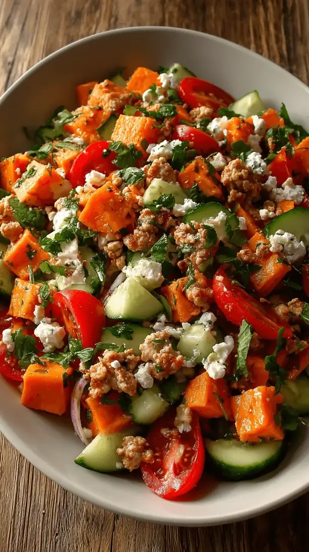 greek turkey and sweet potato salad