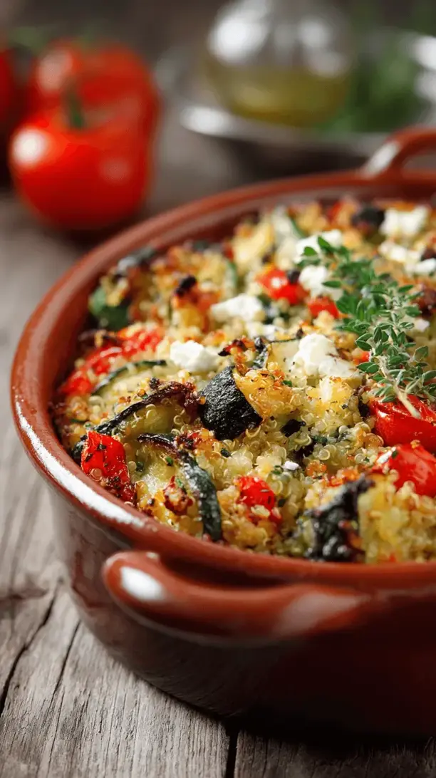 greek vegetable quinoa bake