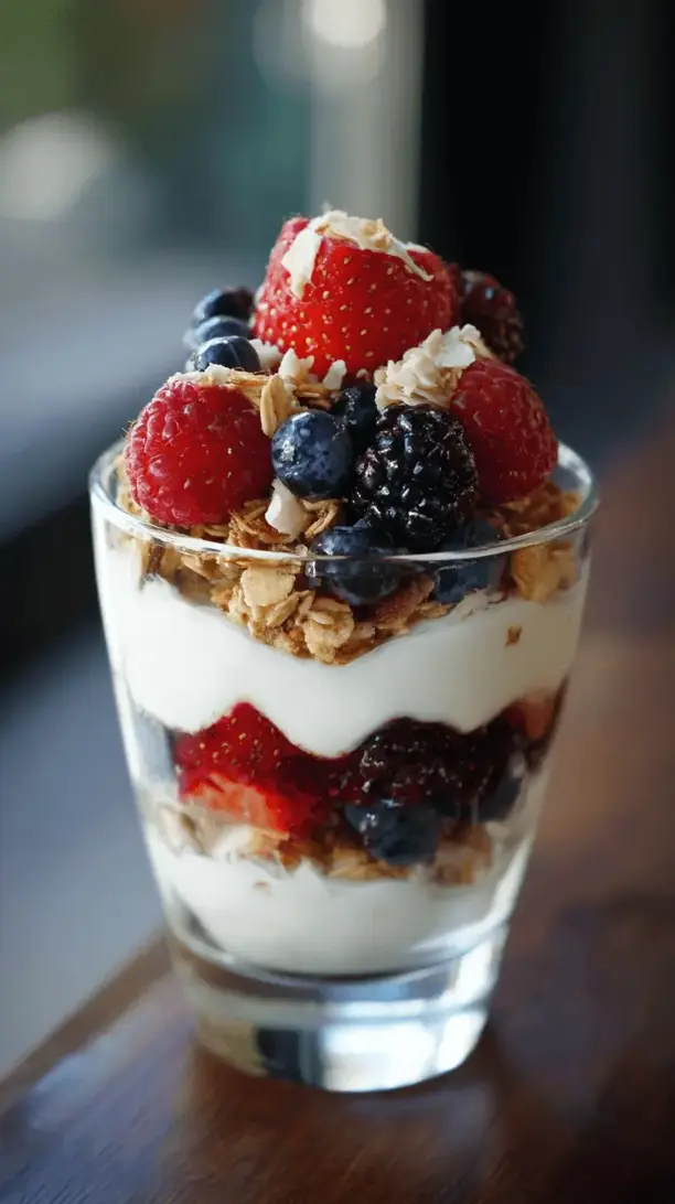 greek yogurt berry parfait
