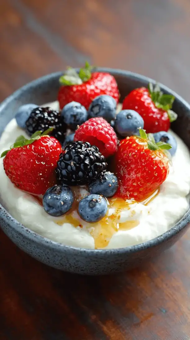greek yogurt protein dip with fruit