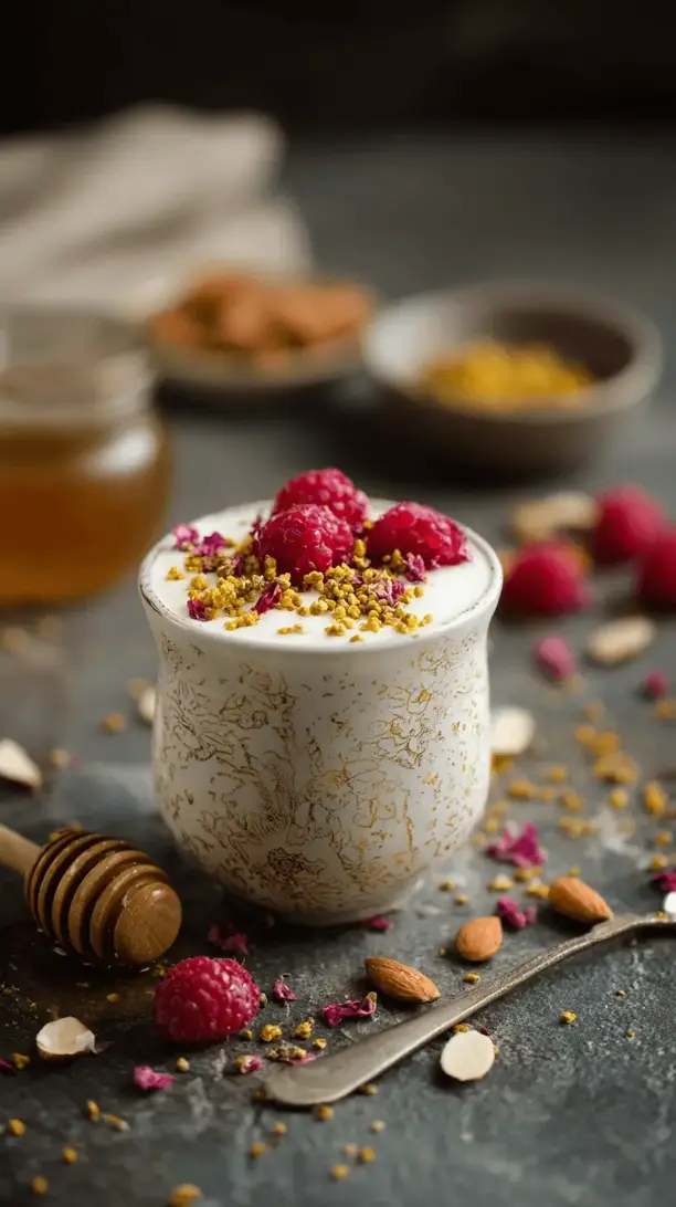 greek yogurt with bee pollen