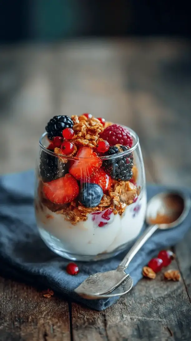 greek yogurt with mixed berries