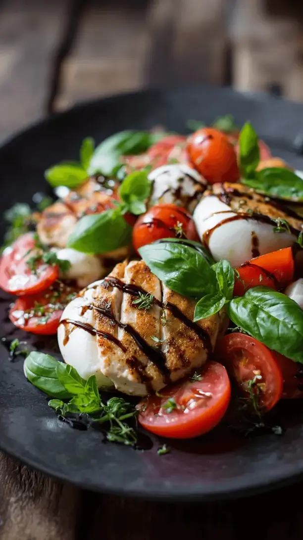 grilled chicken caprese salad
