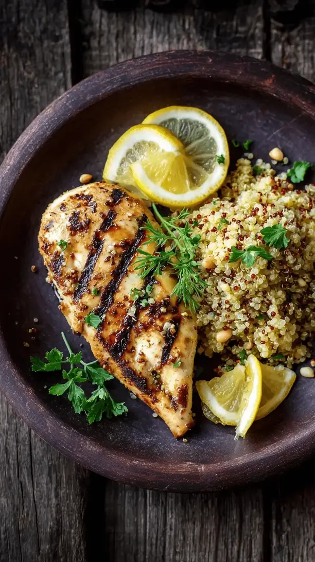 grilled chicken with quinoa pilaf
