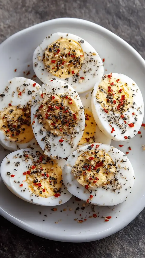 hard boiled eggs with everything seasoning