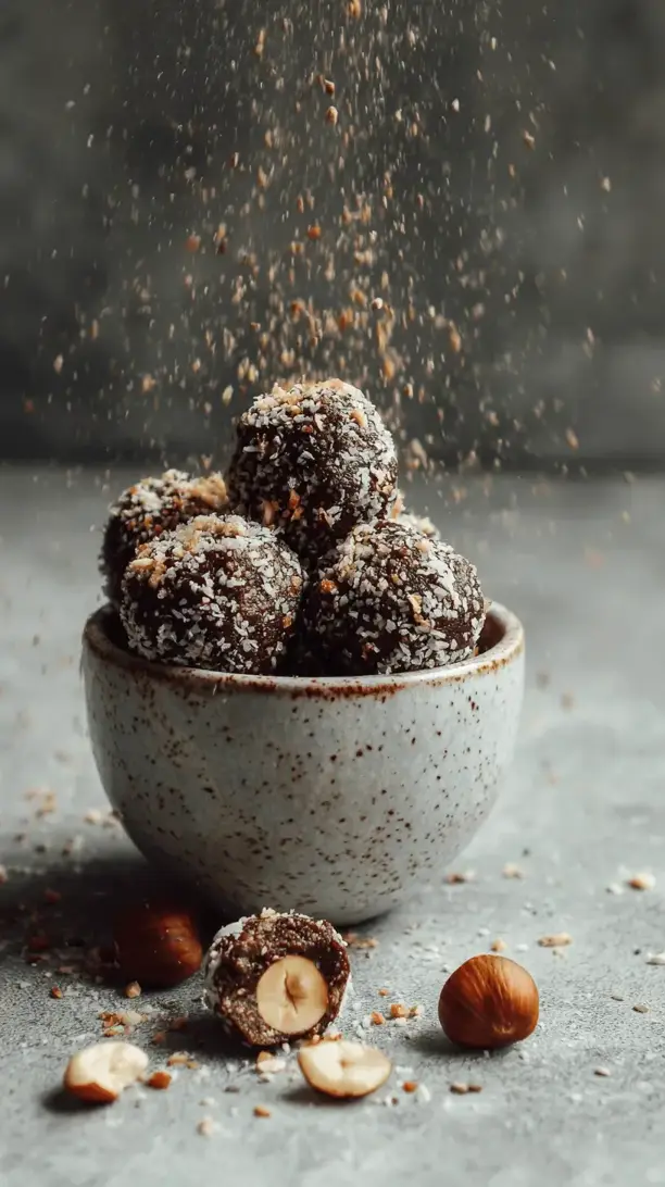 hazelnut chocolate energy bites