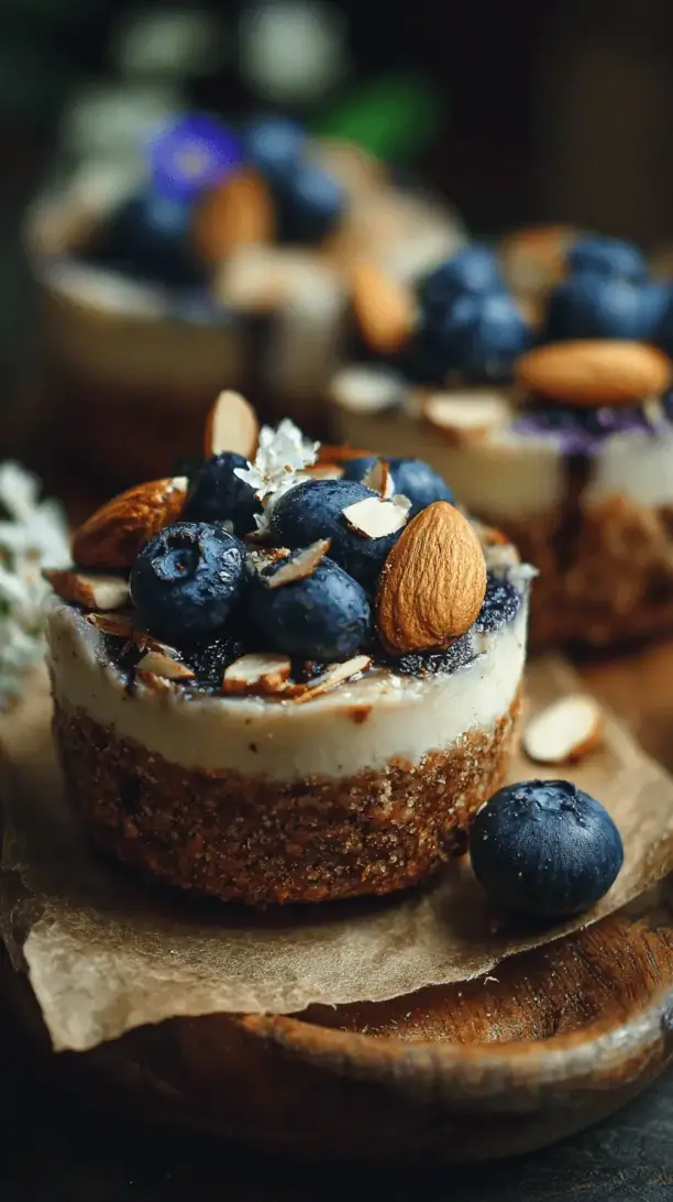 healthy blueberry cheesecake cups