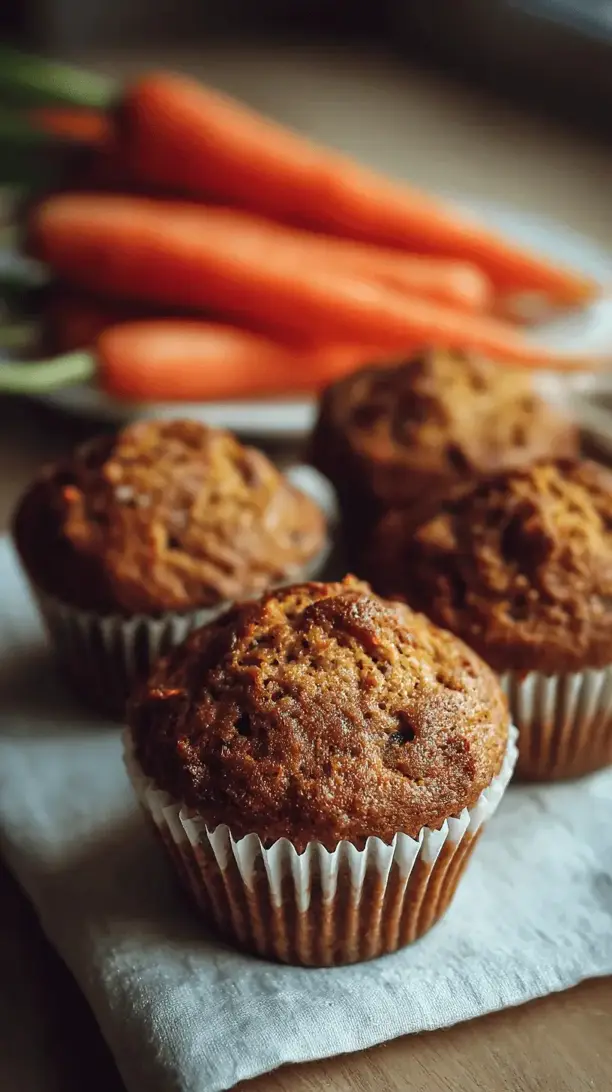 healthy carrot cake muffins