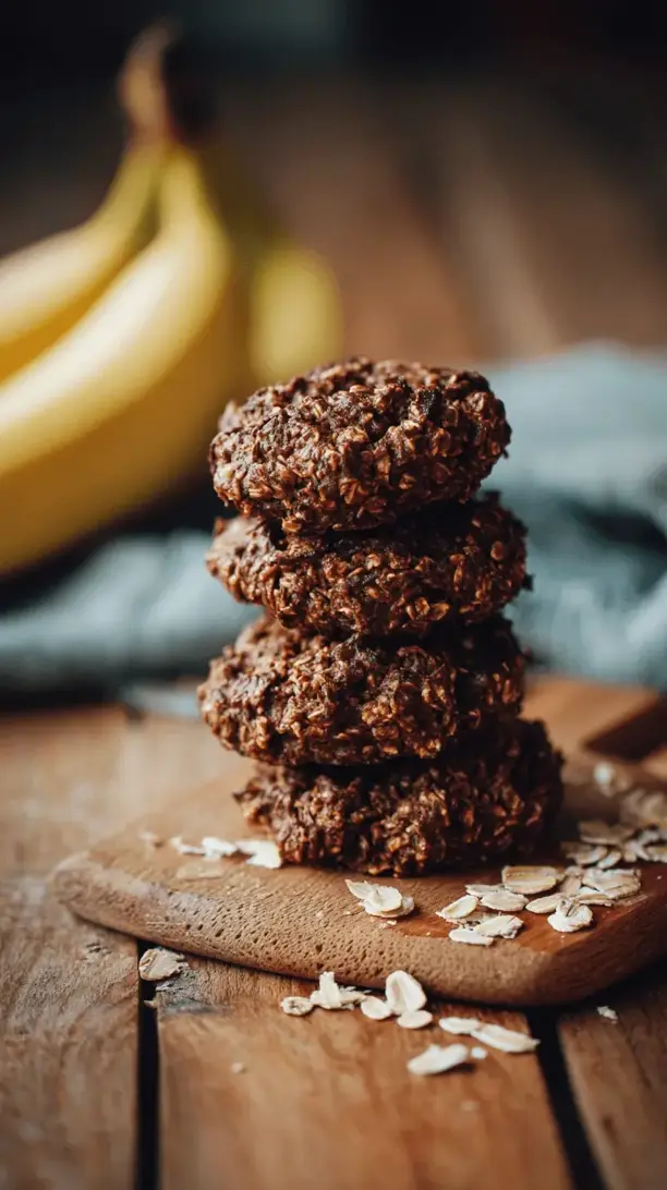 healthy chocolate banana cookies