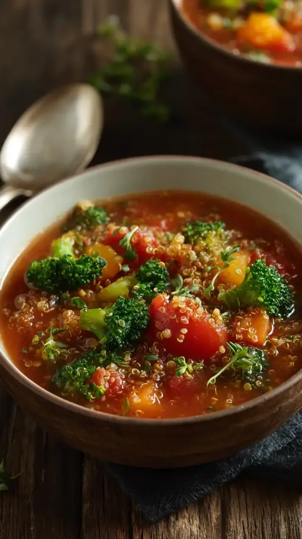 hearty vegetable and quinoa soup