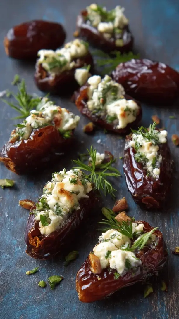 herbed goat cheese stuffed dates