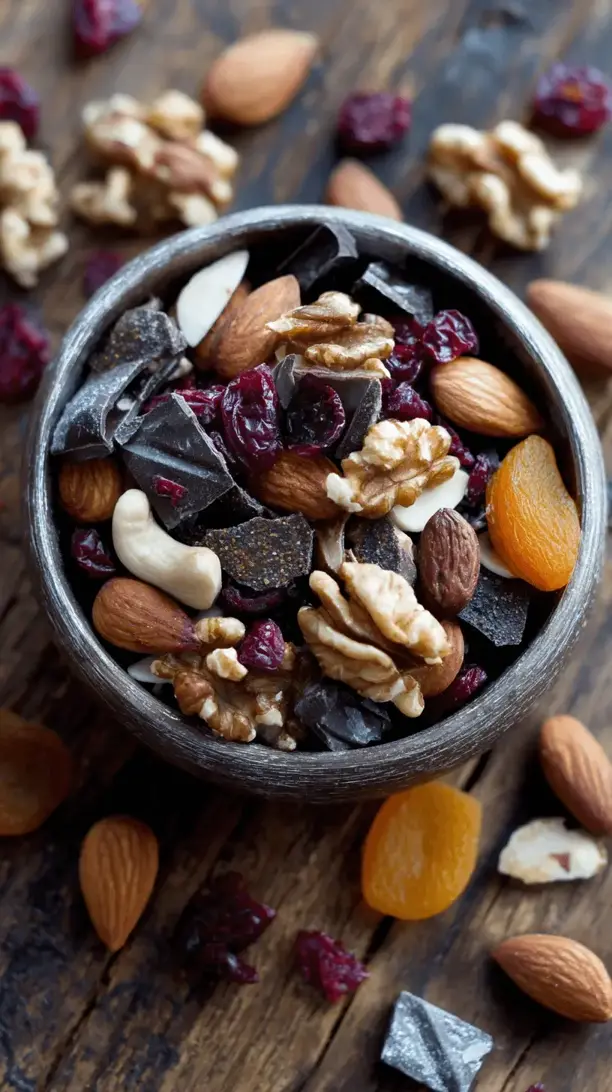 homemade trail mix with dried fruit