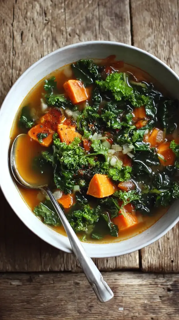 kale and sweet potato soup