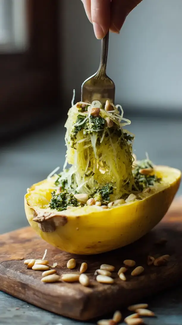 kale pesto spaghetti squash