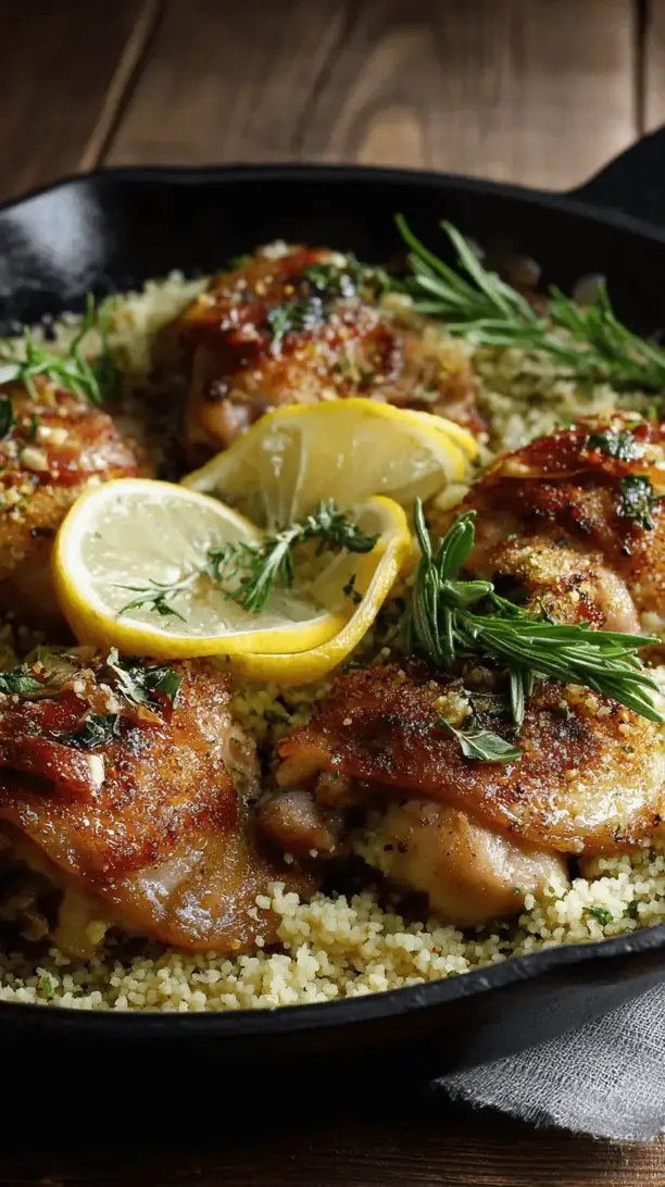 lemon garlic chicken with couscous