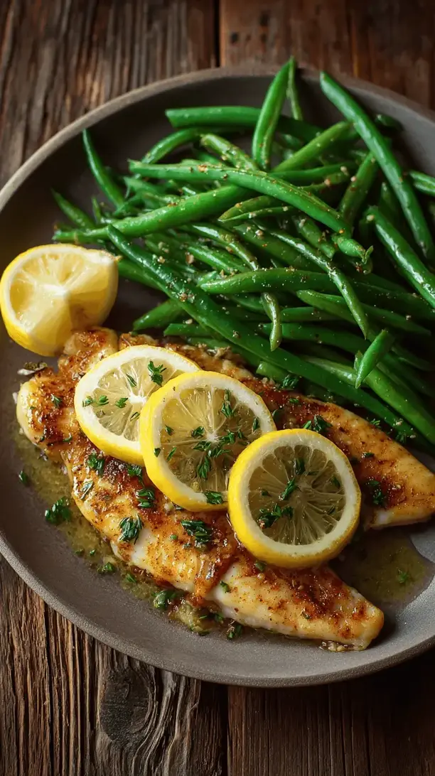 lemon garlic tilapia with green beans