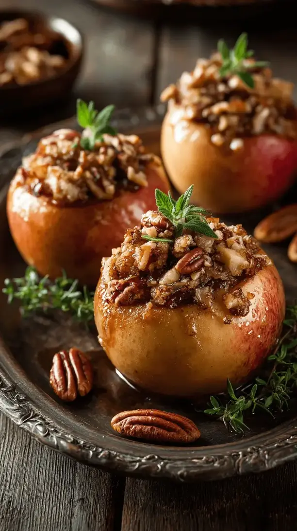 maple pecan baked apples