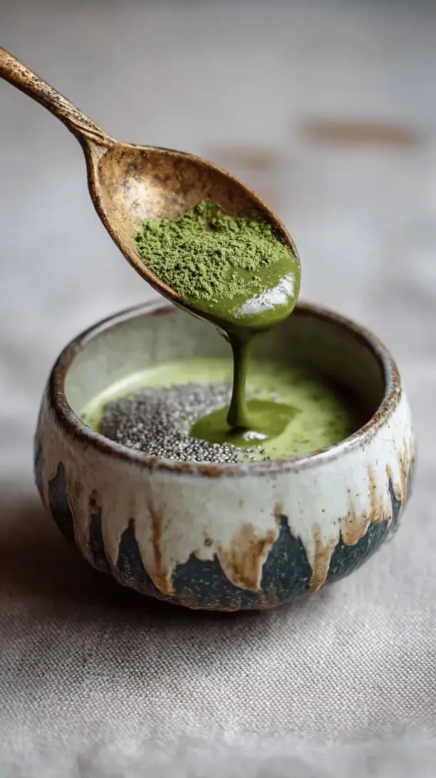 matcha chia seed pudding