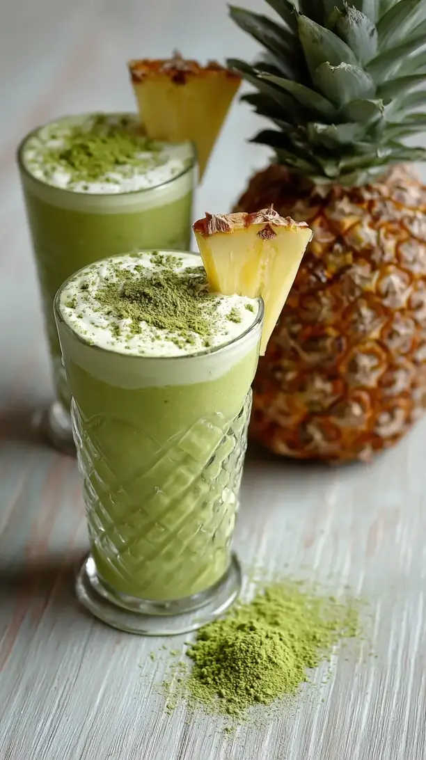 matcha pineapple smoothie