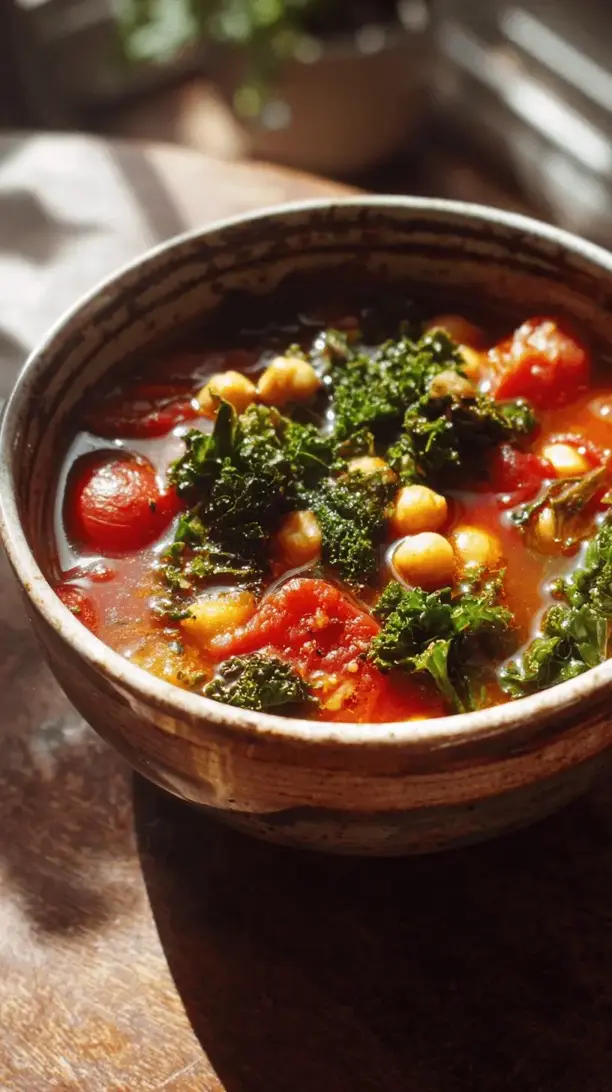 mediterranean chickpea and vegetable soup