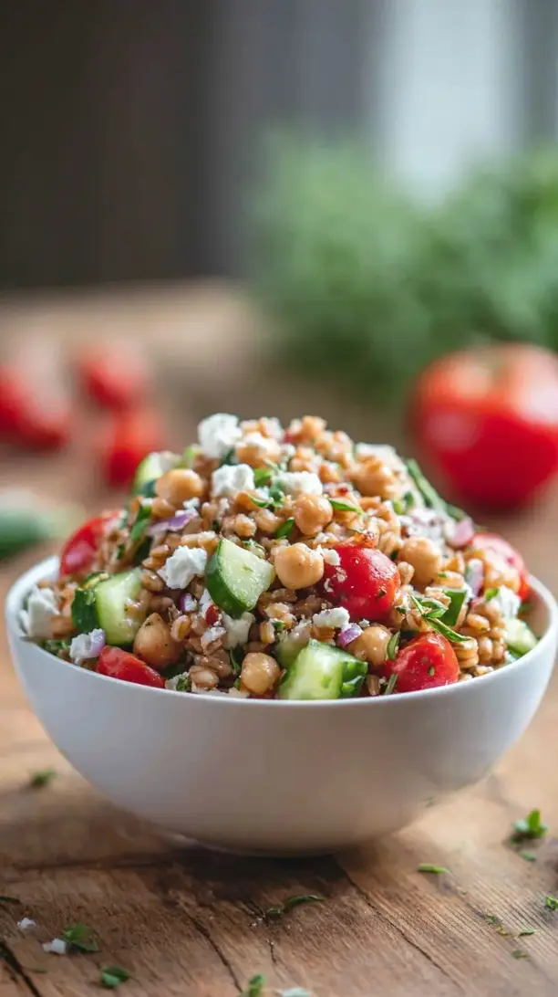 mediterranean farro salad