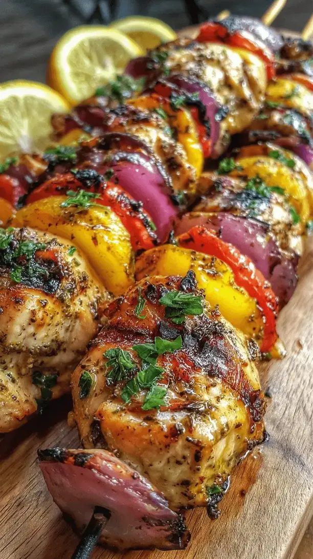 mediterranean grilled chicken skewers