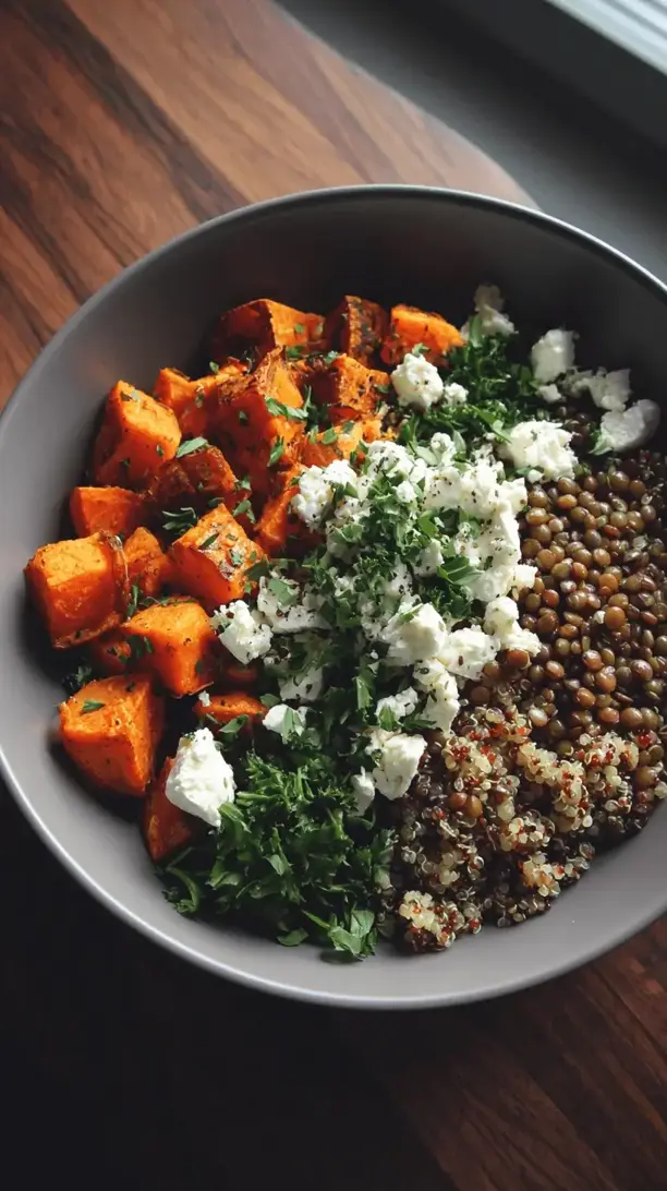 mediterranean lentil bowl