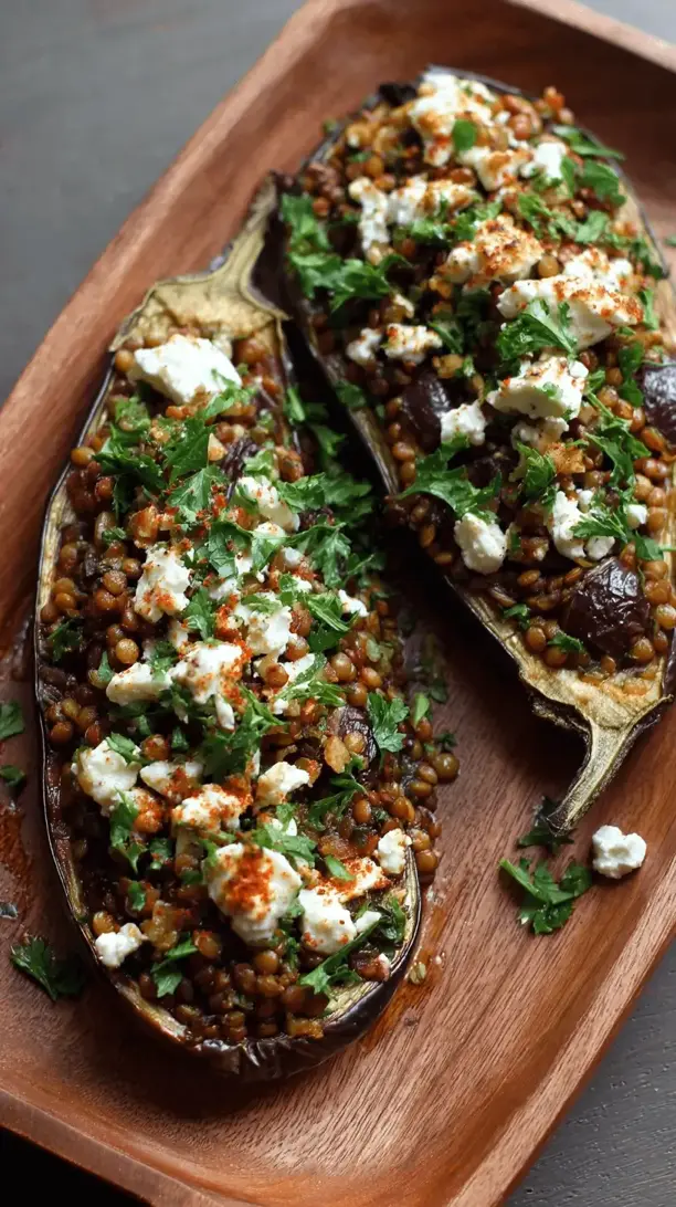 mediterranean stuffed eggplant