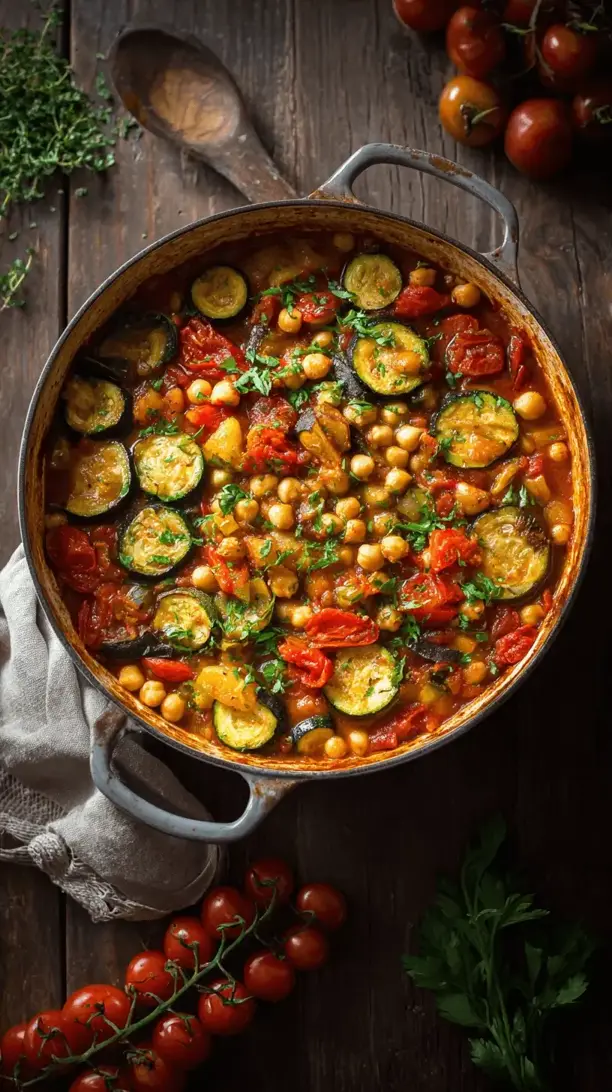 mediterranean vegetable and chickpea stew