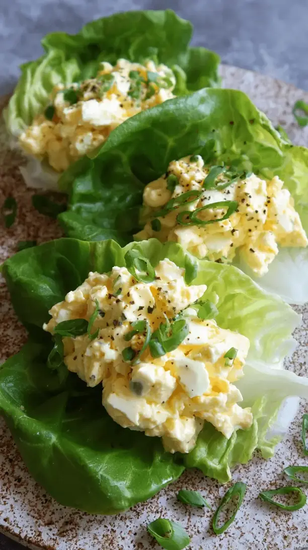 mini egg salad lettuce wraps