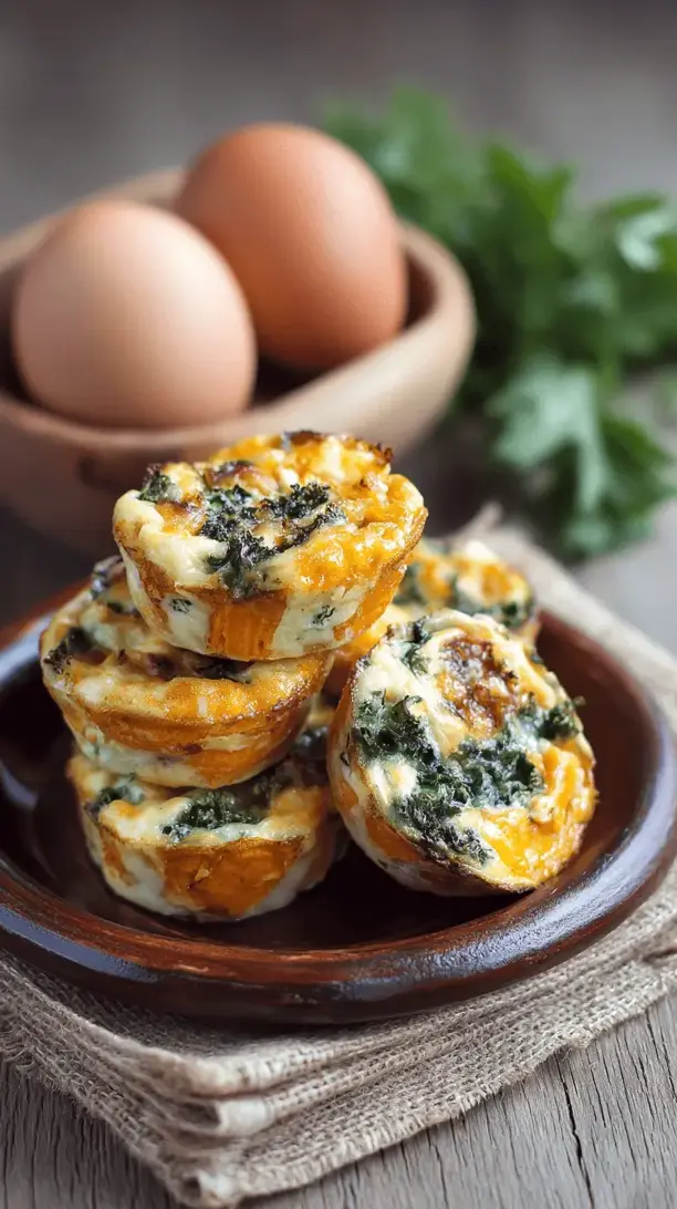 mini sweet potato and kale frittatas