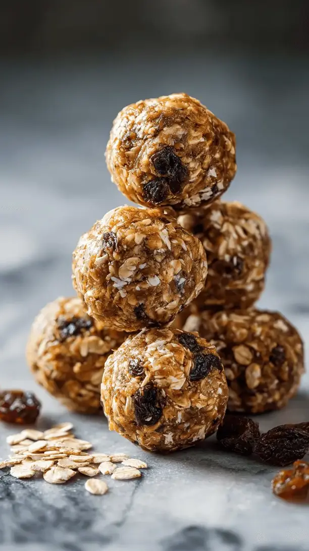 oatmeal raisin energy bites