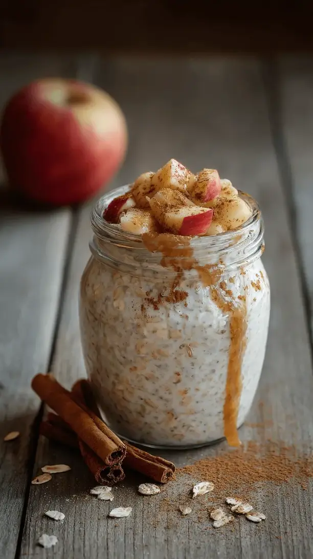 overnight oats with apple cinnamon