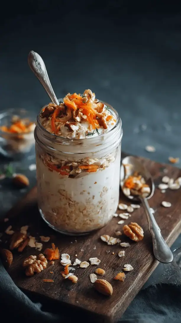 overnight oats with carrot cake flavors