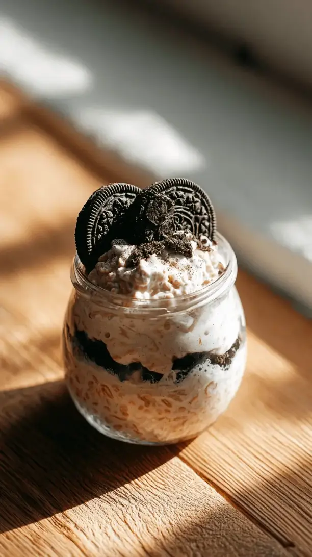 overnight oats with cookies and cream